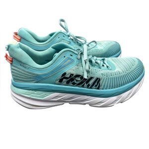 Hoka Bondi 7 Teal Running Shoes